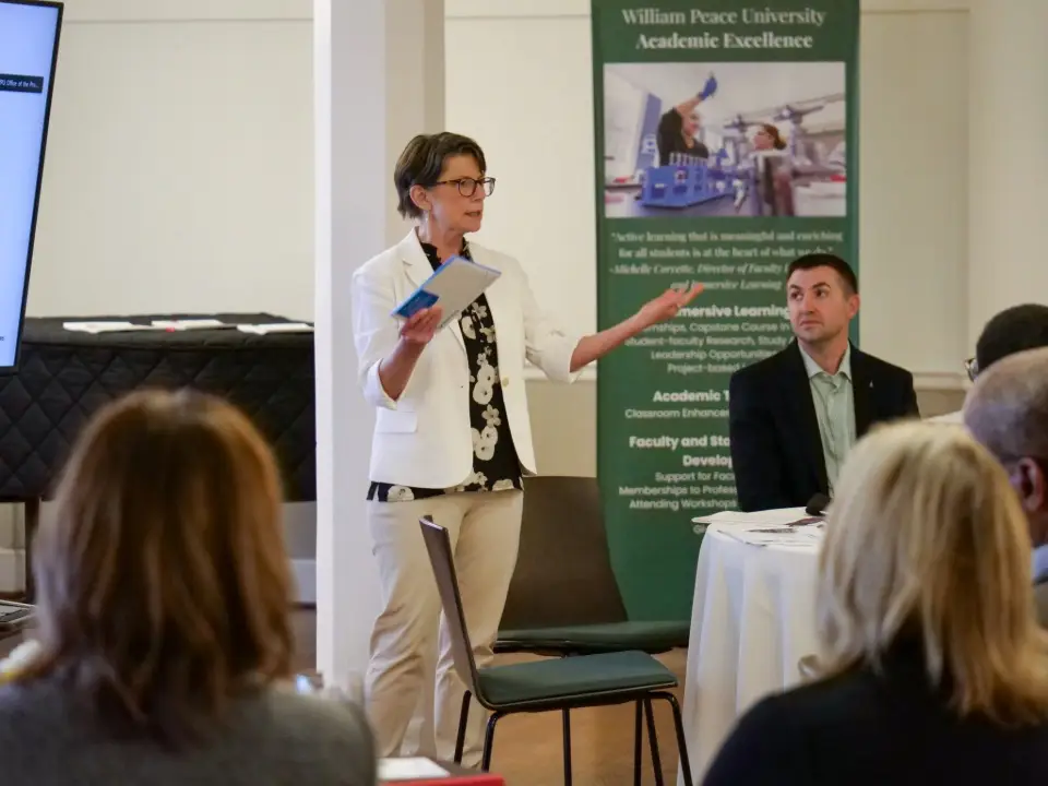 Teaching about fundraising strategies at William Peace University